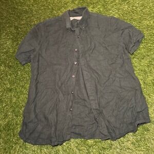 Abercrombie & Fitch Mens Small Summer Linen Blend Short Sleeve Button Down Shirt